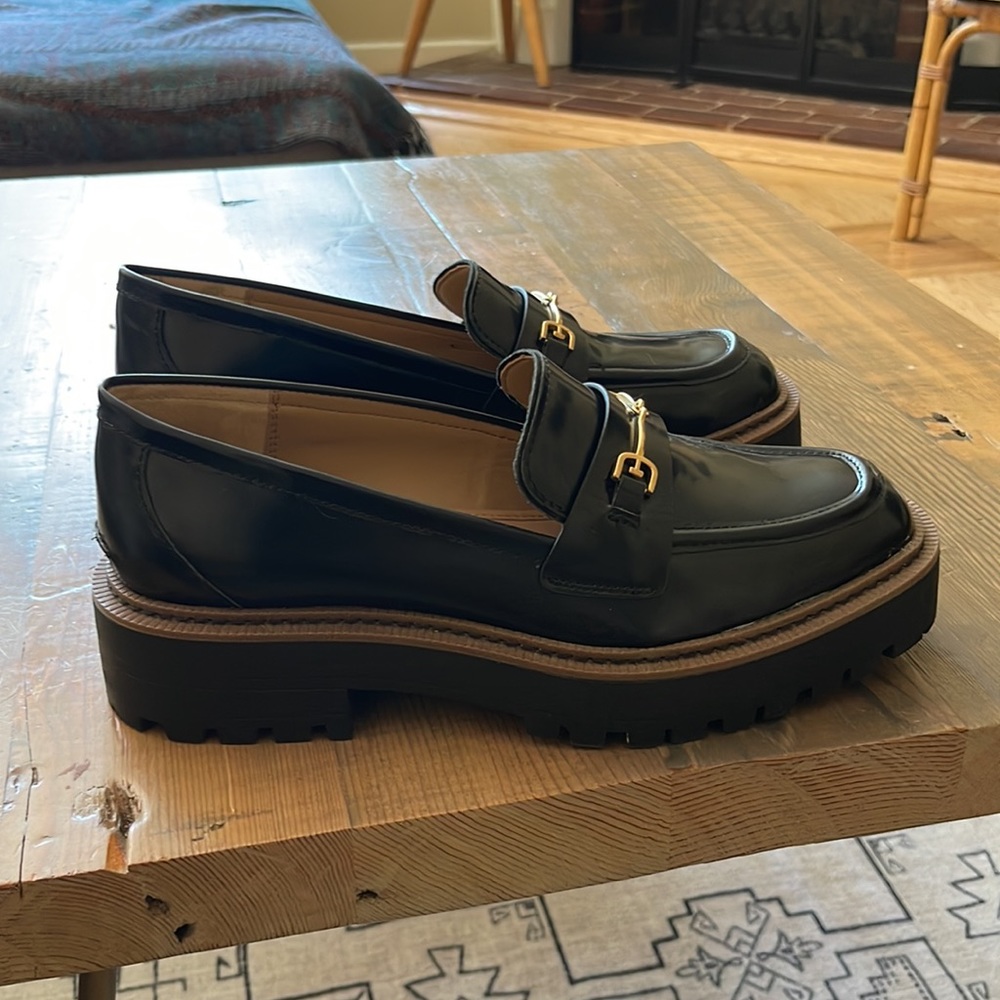Sam Edelman Laurs Lug-Sole Tailored Loafer Flats
